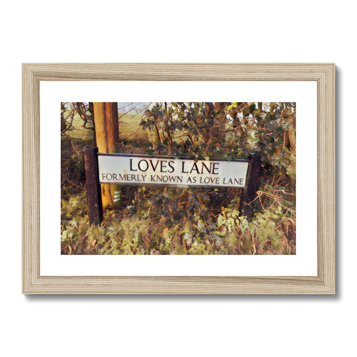 Loves Lane  -  Watercolour Framed & Mounted Print