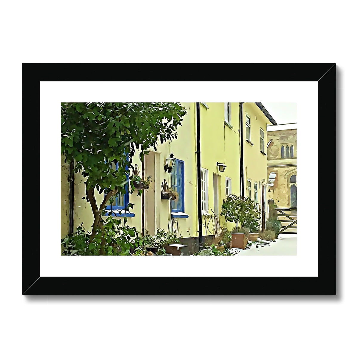 Church Path - Oil Framed & Mounted Print