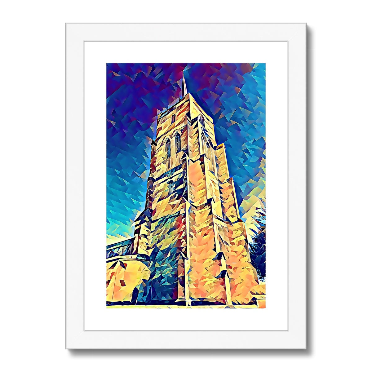 St Mary's Tower - Poly Art Framed & Mounted Print