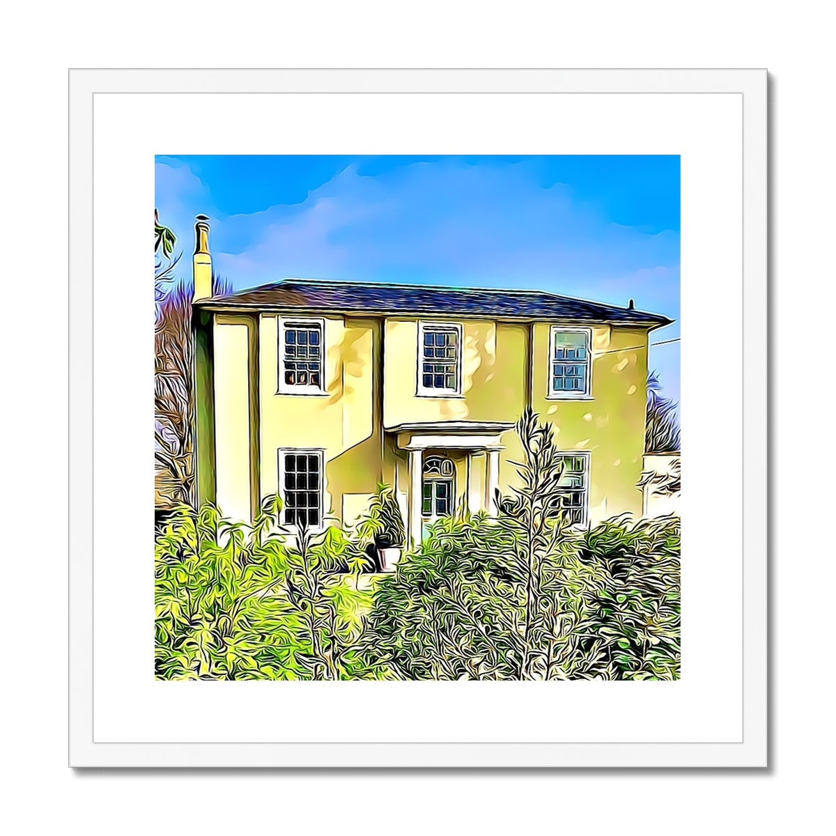 The Old Rectory - Illustrated Framed & Mounted Print