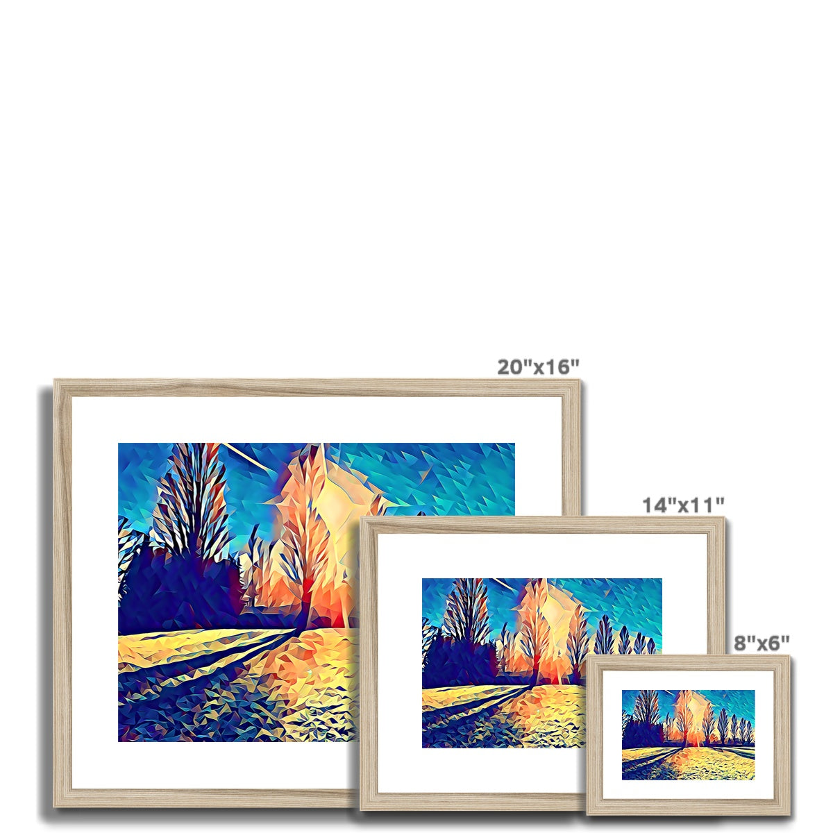 The Poplars - Poly Art Framed & Mounted Print