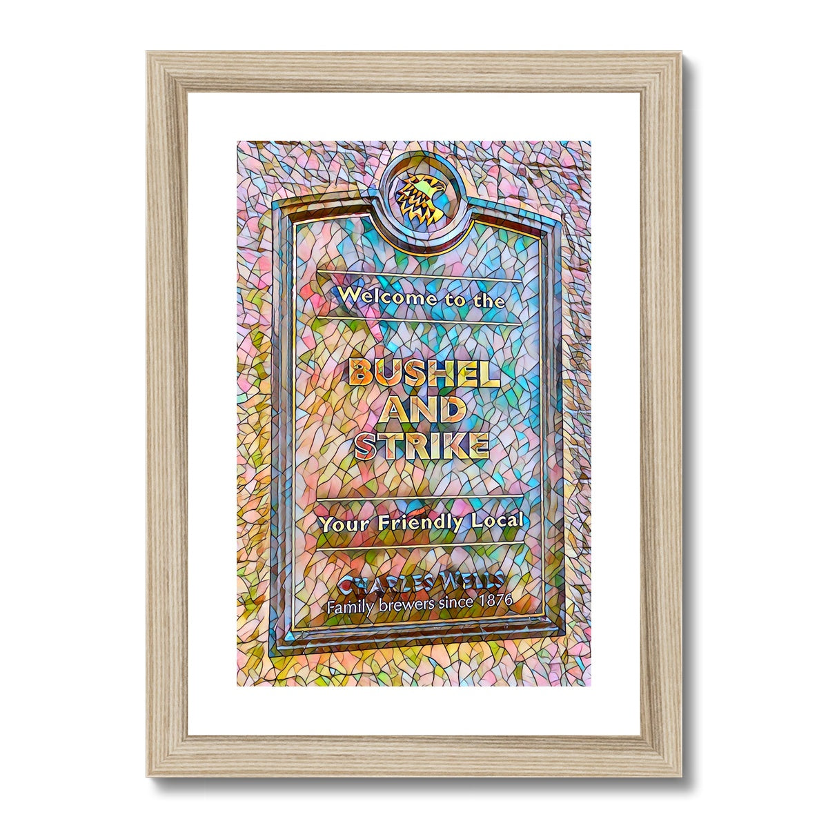 The Bushel & Strike - Mosaic Framed & Mounted Print