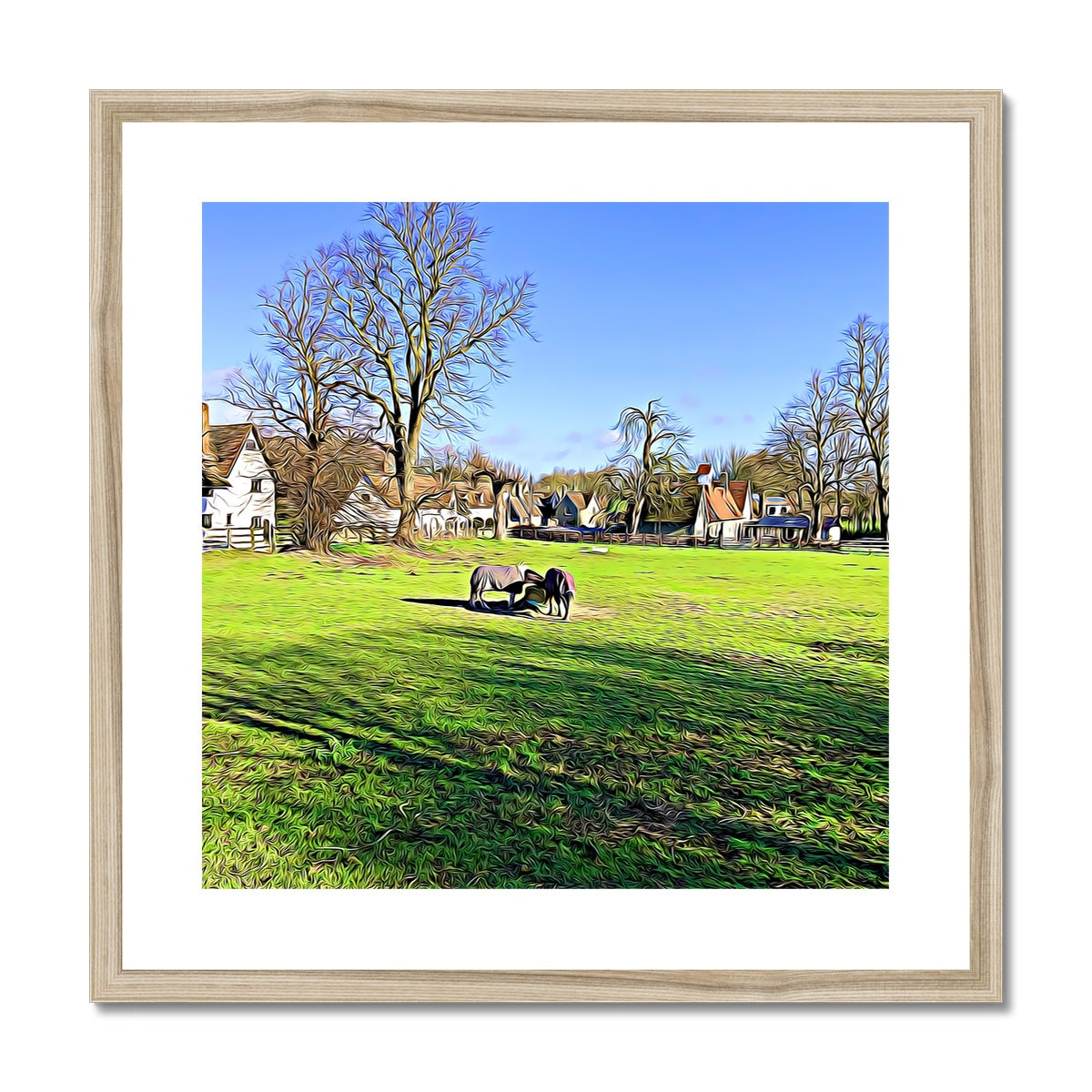 Mill Street Neighbours - Illustrated Framed & Mounted Print