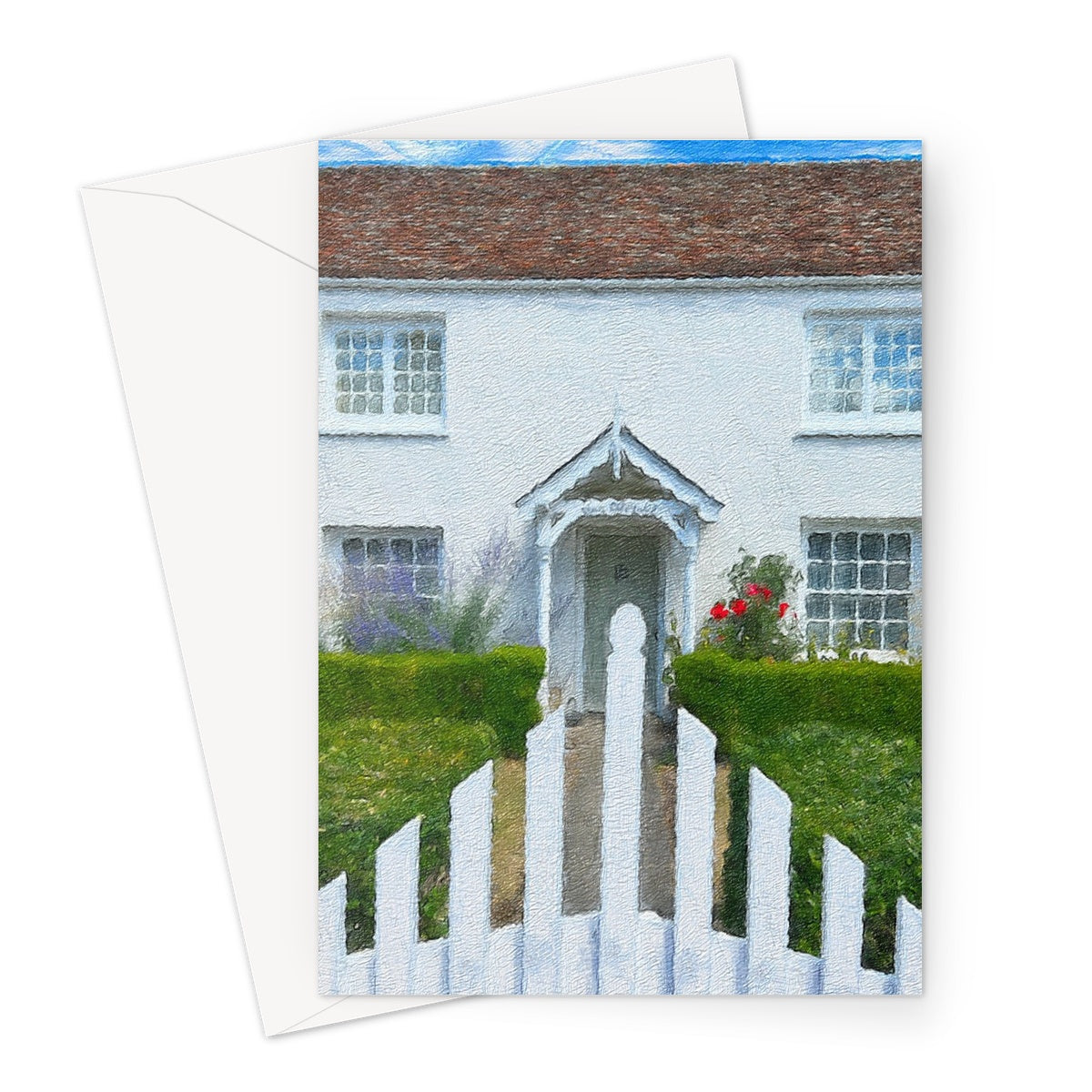 Vine Cottage - Oil Greeting Card