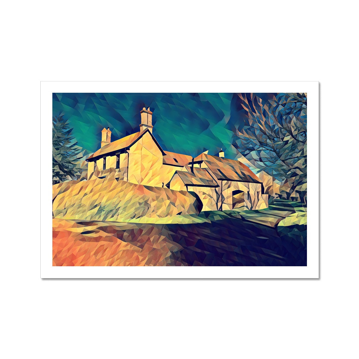 The Grange - Poly Art  Fine Art Print