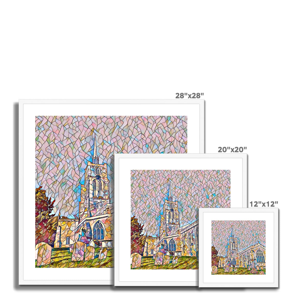 St Mary's Graveyard - Mosaic Framed & Mounted Print