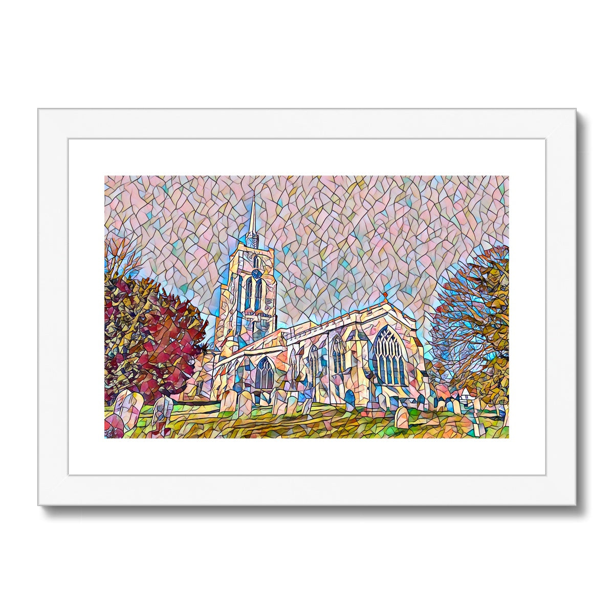 St Mary's from the East - Mosaic Framed & Mounted Print