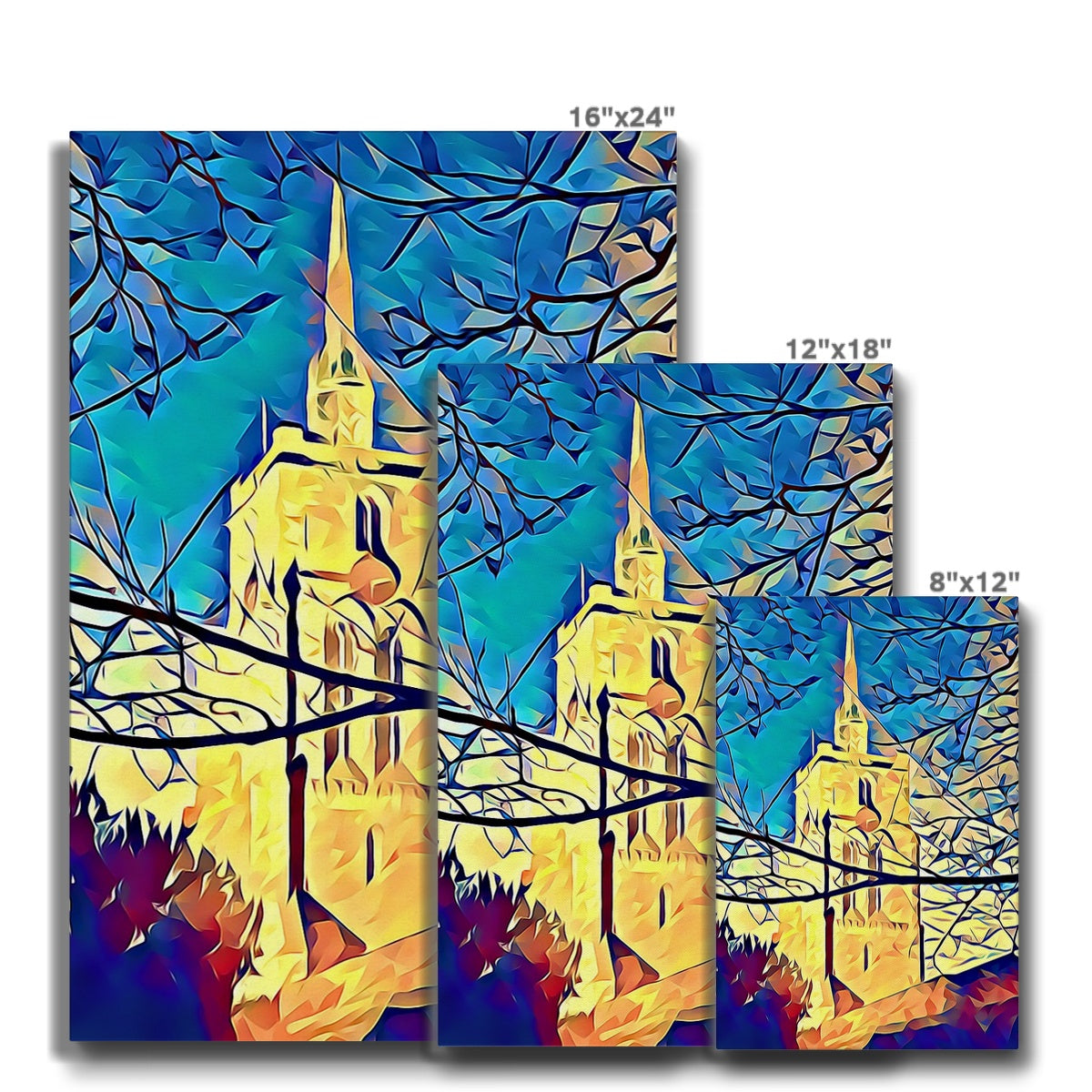 St Mary's Veiled - Poly Art Canvas