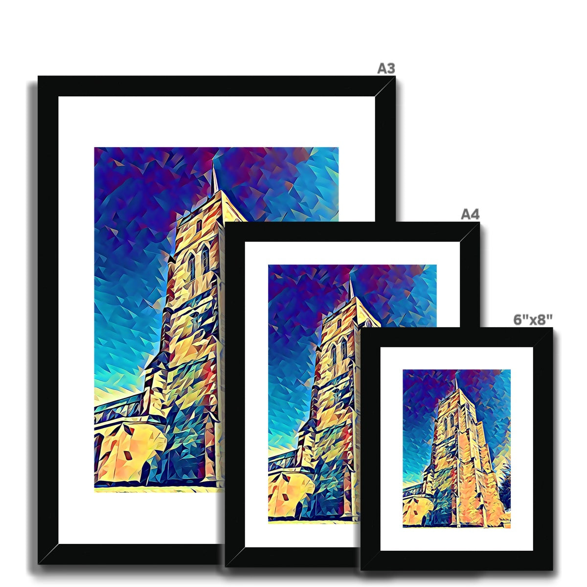 St Mary's Tower - Poly Art Framed & Mounted Print