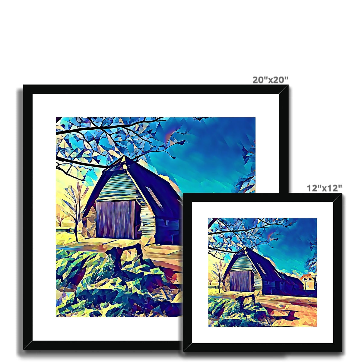 Bluegates Barn - Poly Art Framed & Mounted Print