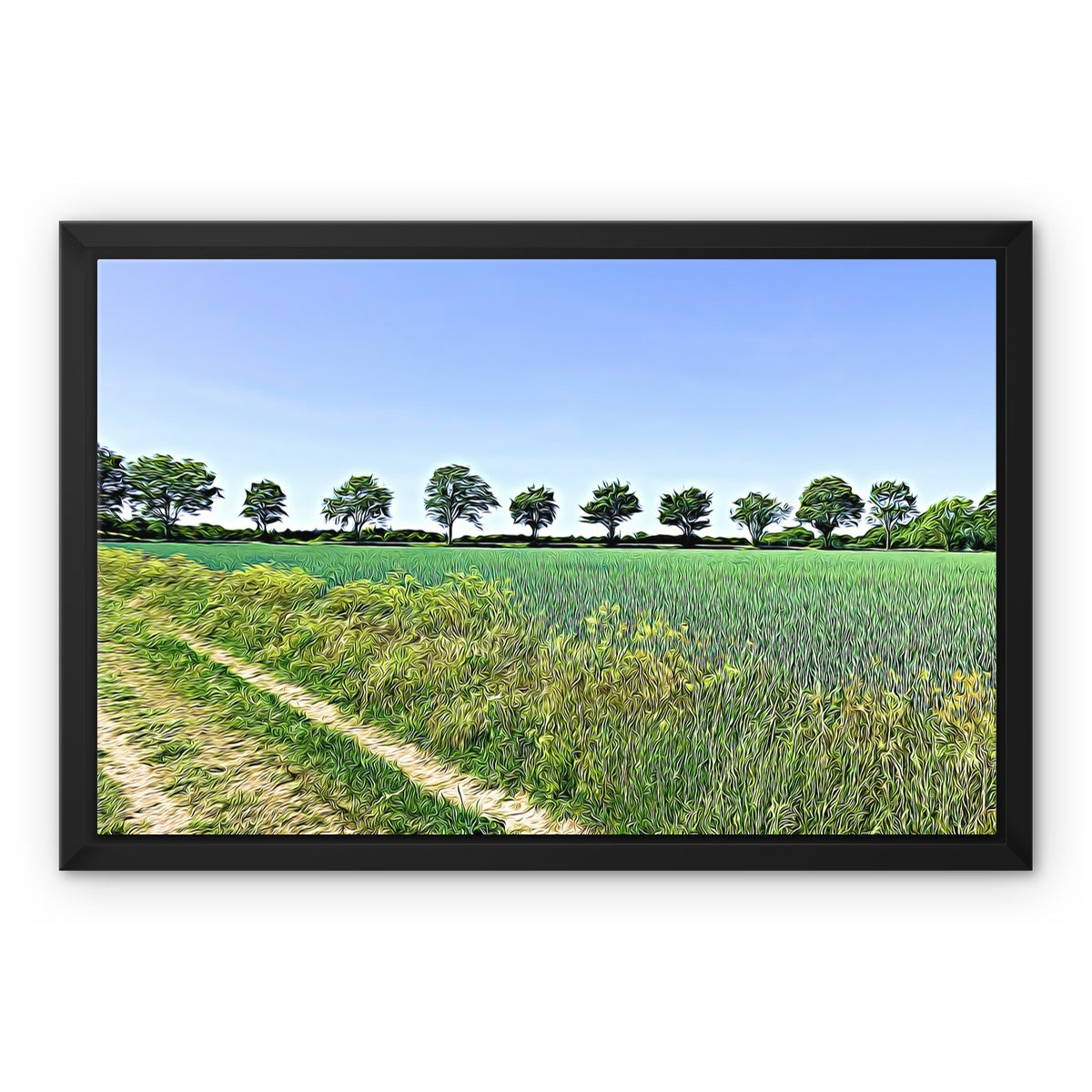 Ashwell Street Trees - Illustrated Framed Canvas