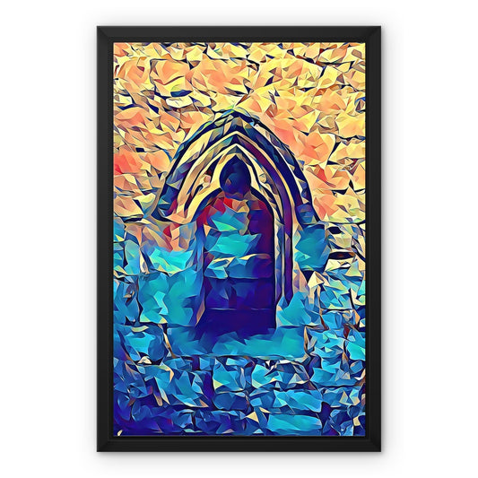 St Mary's Window Arch - Poly Art Framed Canvas