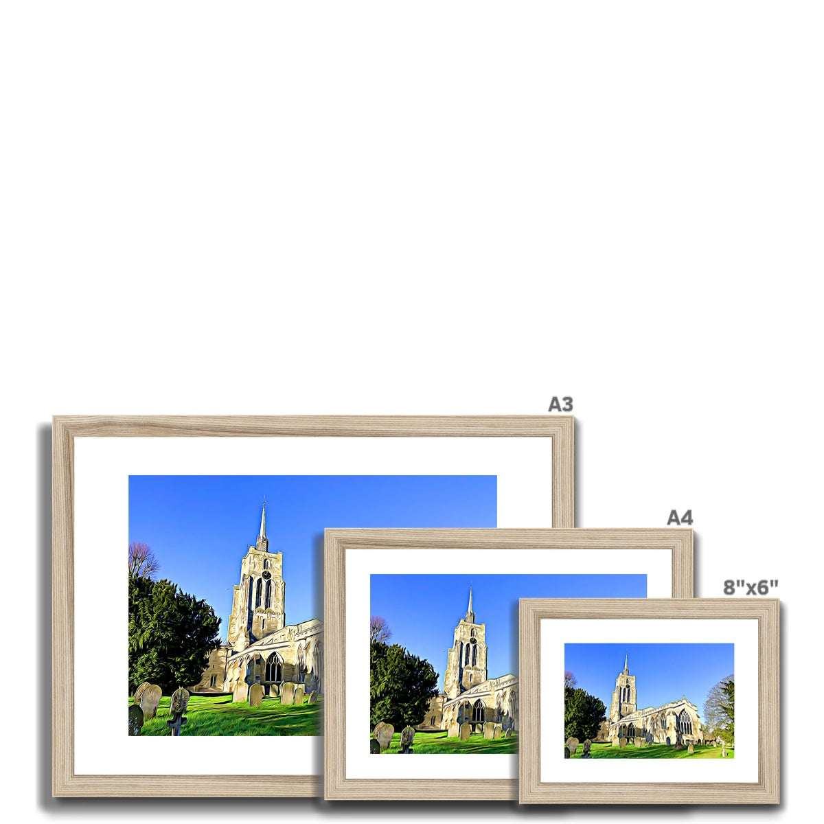 St Mary's East Face - Illustrated Framed & Mounted Print