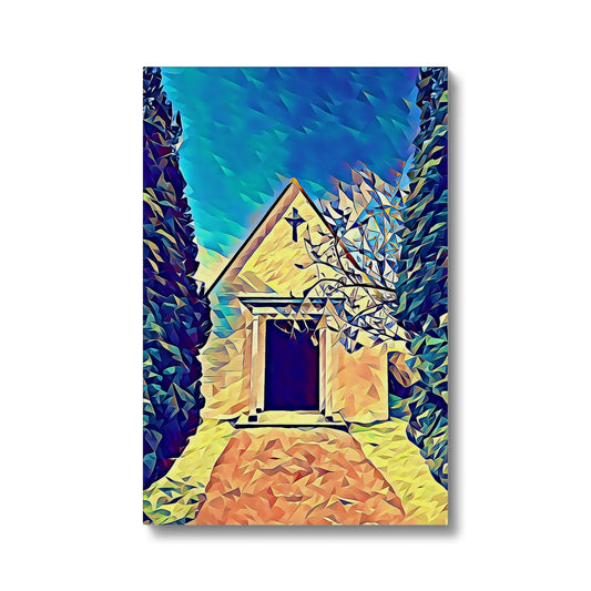 Cemetery Chapel - Poly Art Canvas