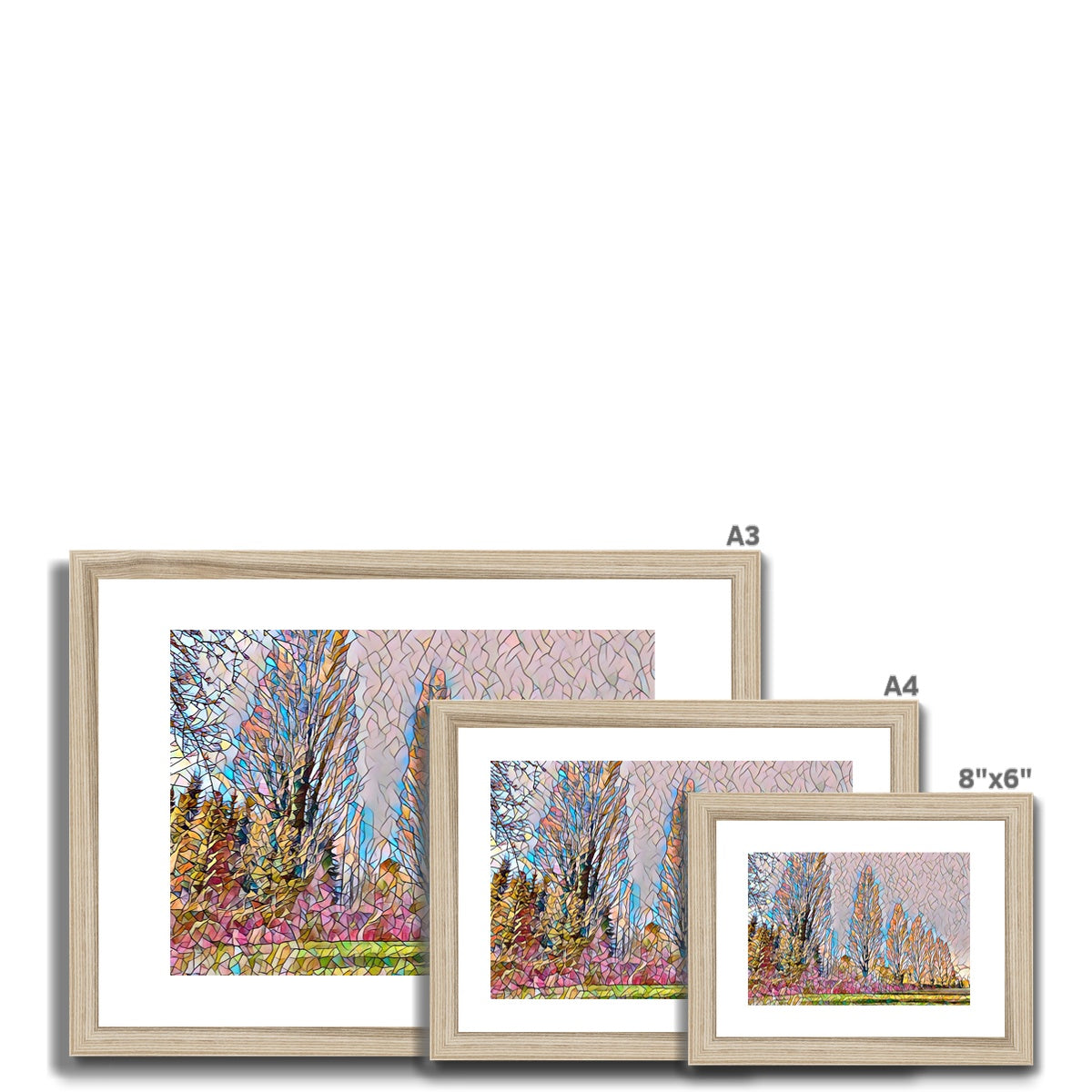 The Poplars - Mosaic Framed & Mounted Print