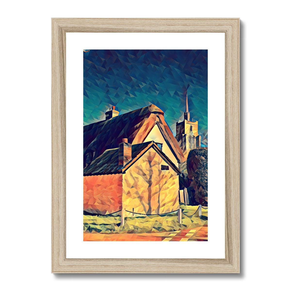 Chain Cottage - Poly Art Framed & Mounted Print