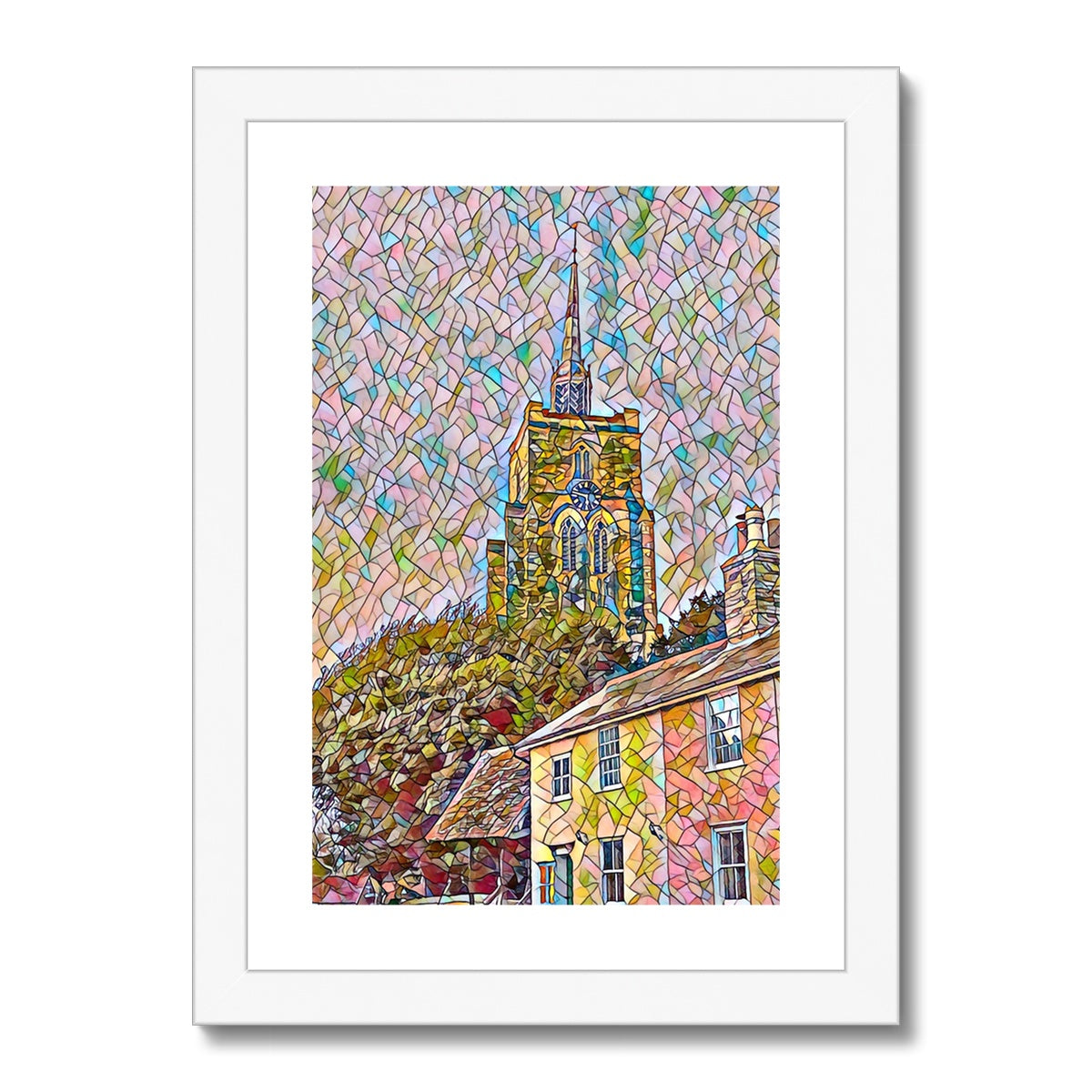 St Mary's from Mill Street - Mosaic Framed & Mounted Print