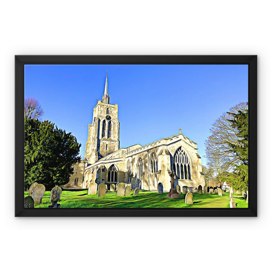 St Mary's East Face - Illustrated Framed Canvas