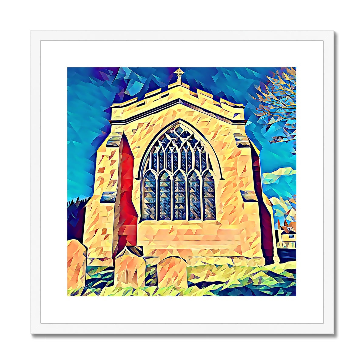 St Mary's East Face - Poly Art Framed & Mounted Print