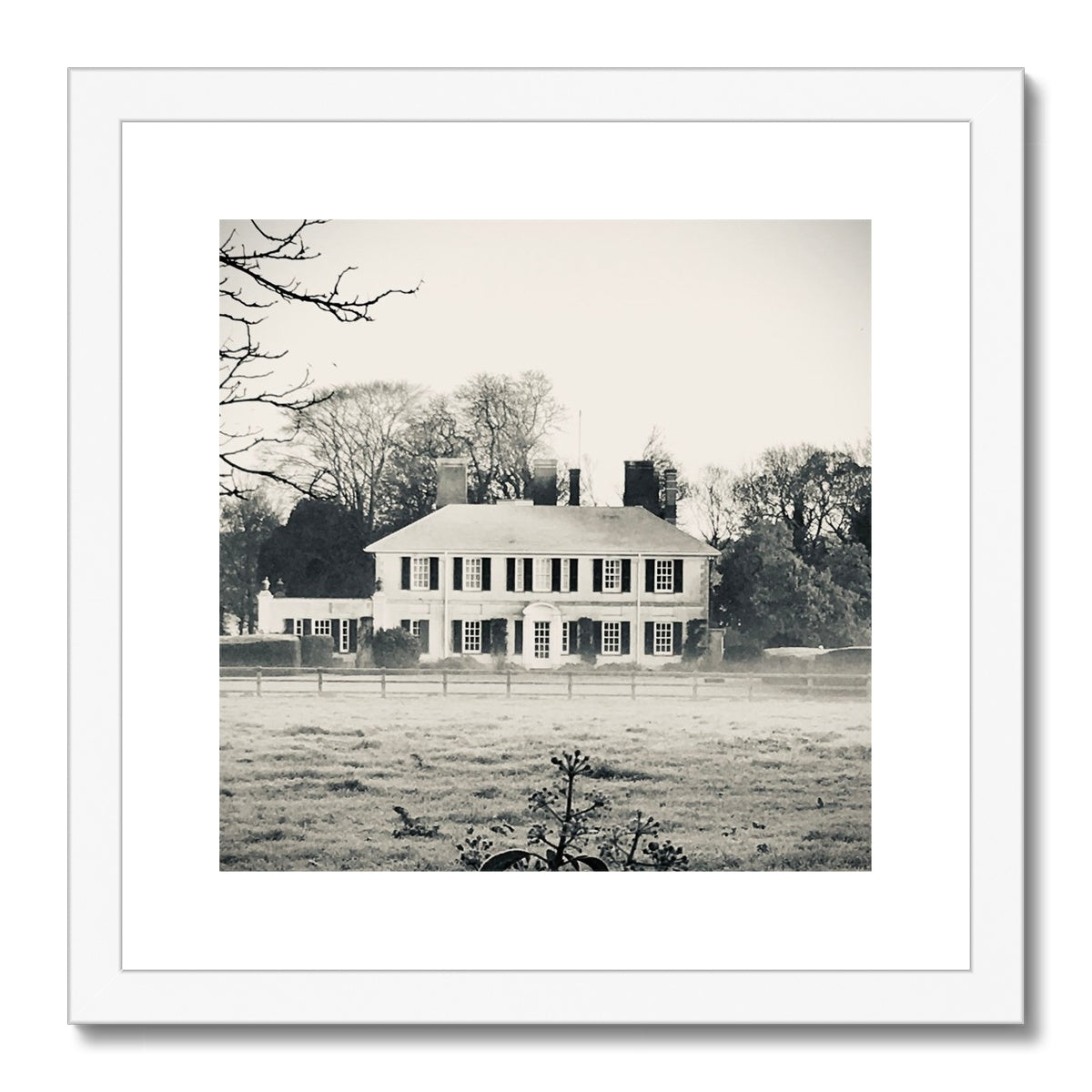 The Bury - Black & White Framed & Mounted Print