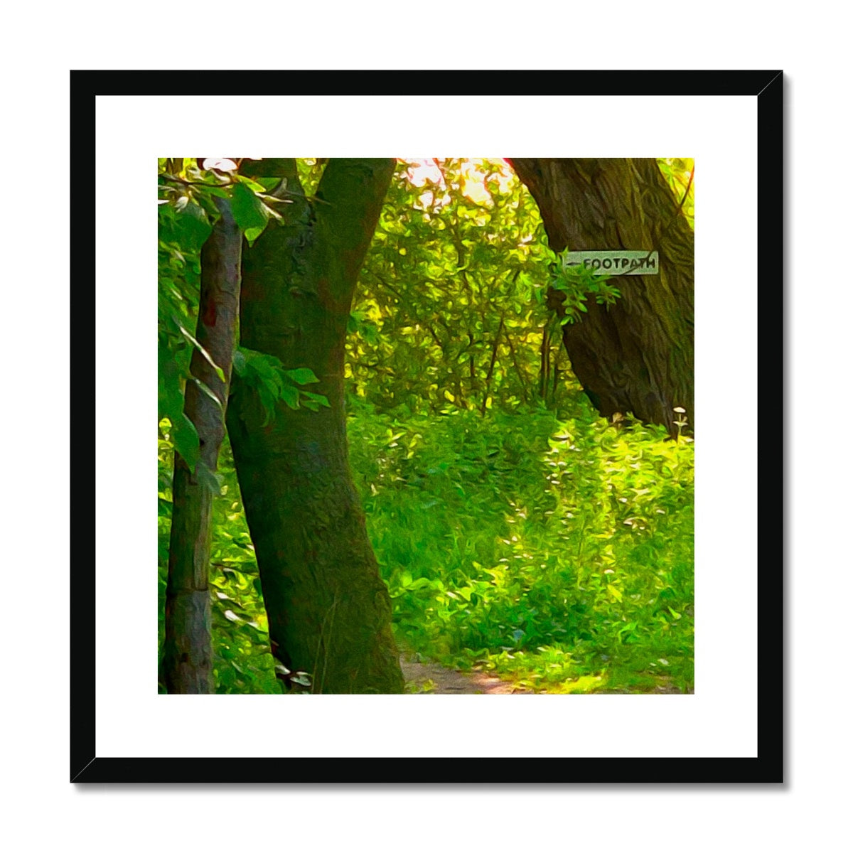 Gladed Footpath - Oil Framed & Mounted Print