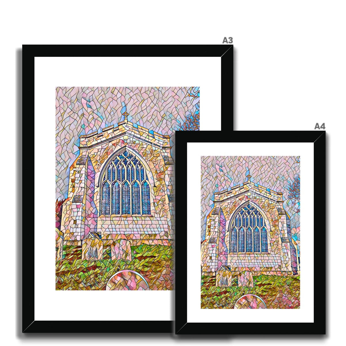 St Mary's East Face - Mosaic Framed & Mounted Print