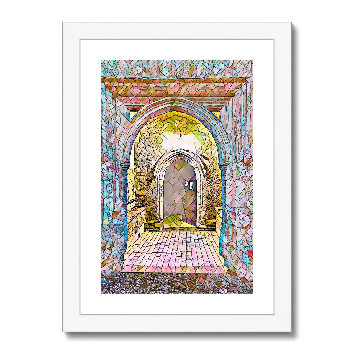 St Mary's North Entrance - Mosaic Framed & Mounted Print