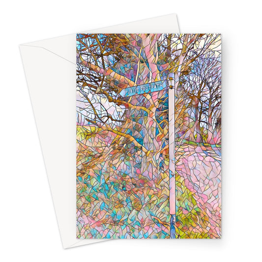 Loves Lane Footpath - Mosaic Greeting Card