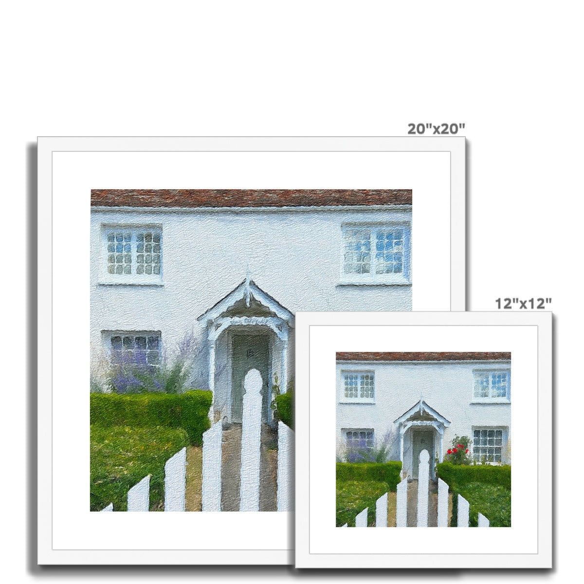 Vine Cottage - Oil Framed & Mounted Print