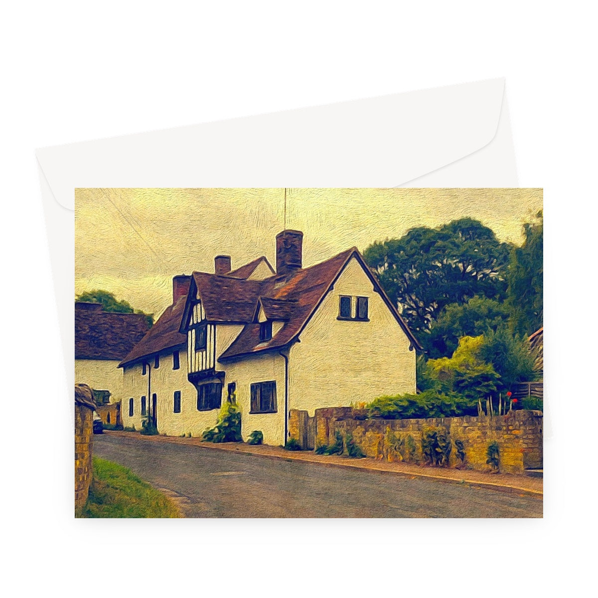 Mill Street - Oil Greeting Card