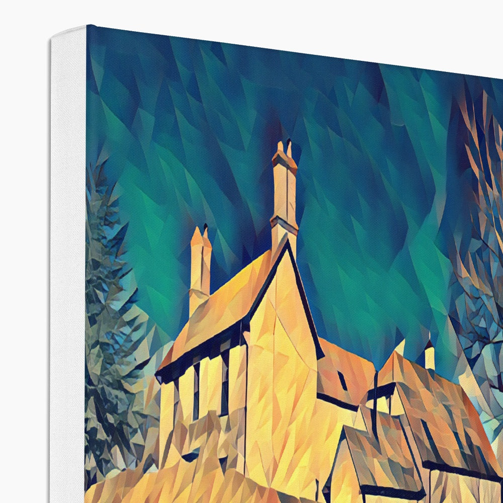 The Grange - Poly Art  Canvas