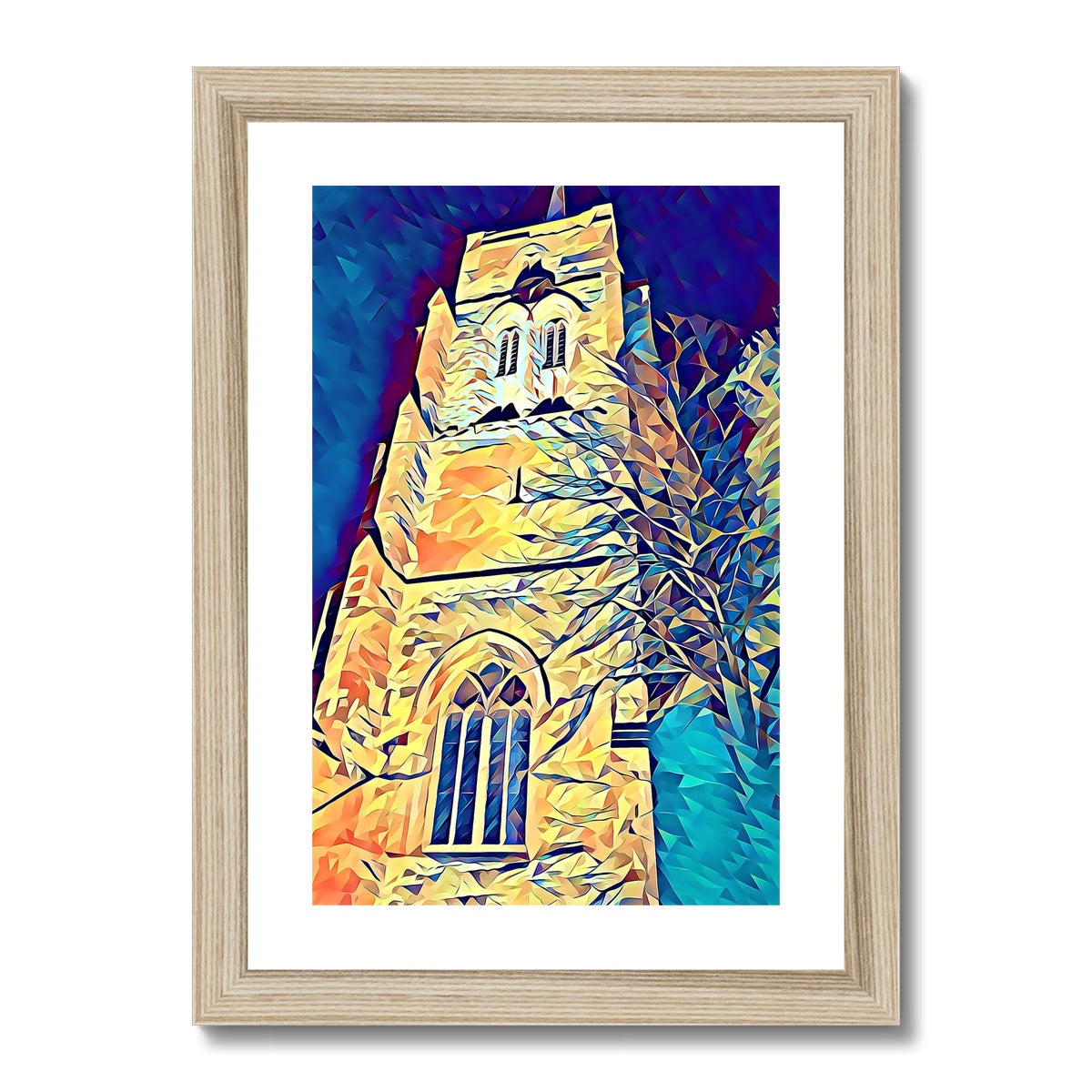 St Mary's Tower North - Poly Art Framed & Mounted Print