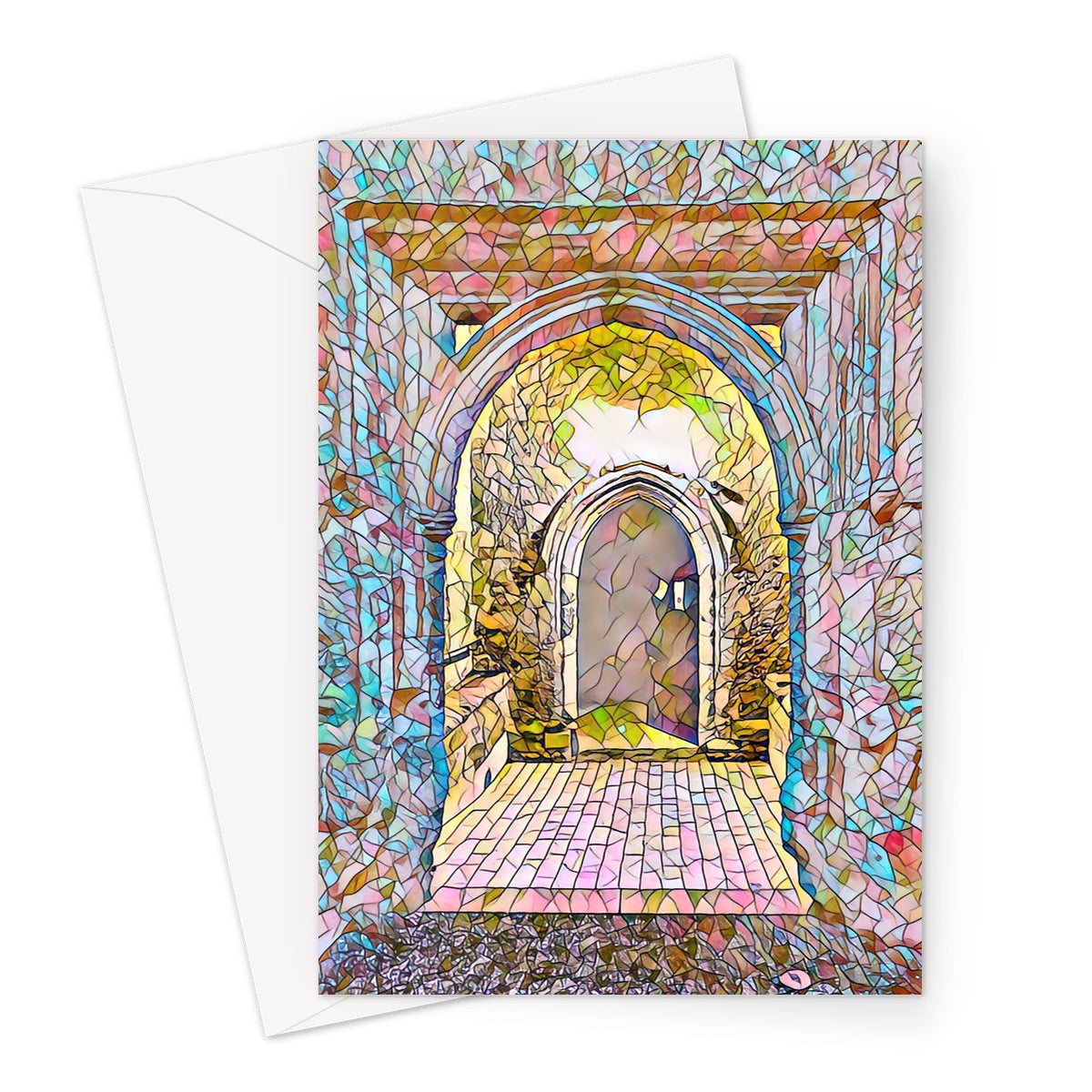 St Mary's North Entrance - Mosaic Greeting Card