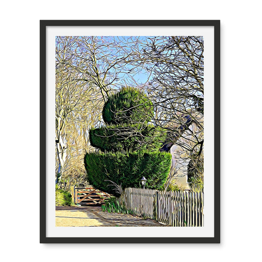 Hodwell Topiary - Illustrated Framed Photo Tile