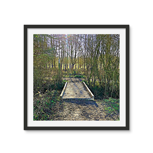 The New Bridge - Illustrated Framed Photo Tile