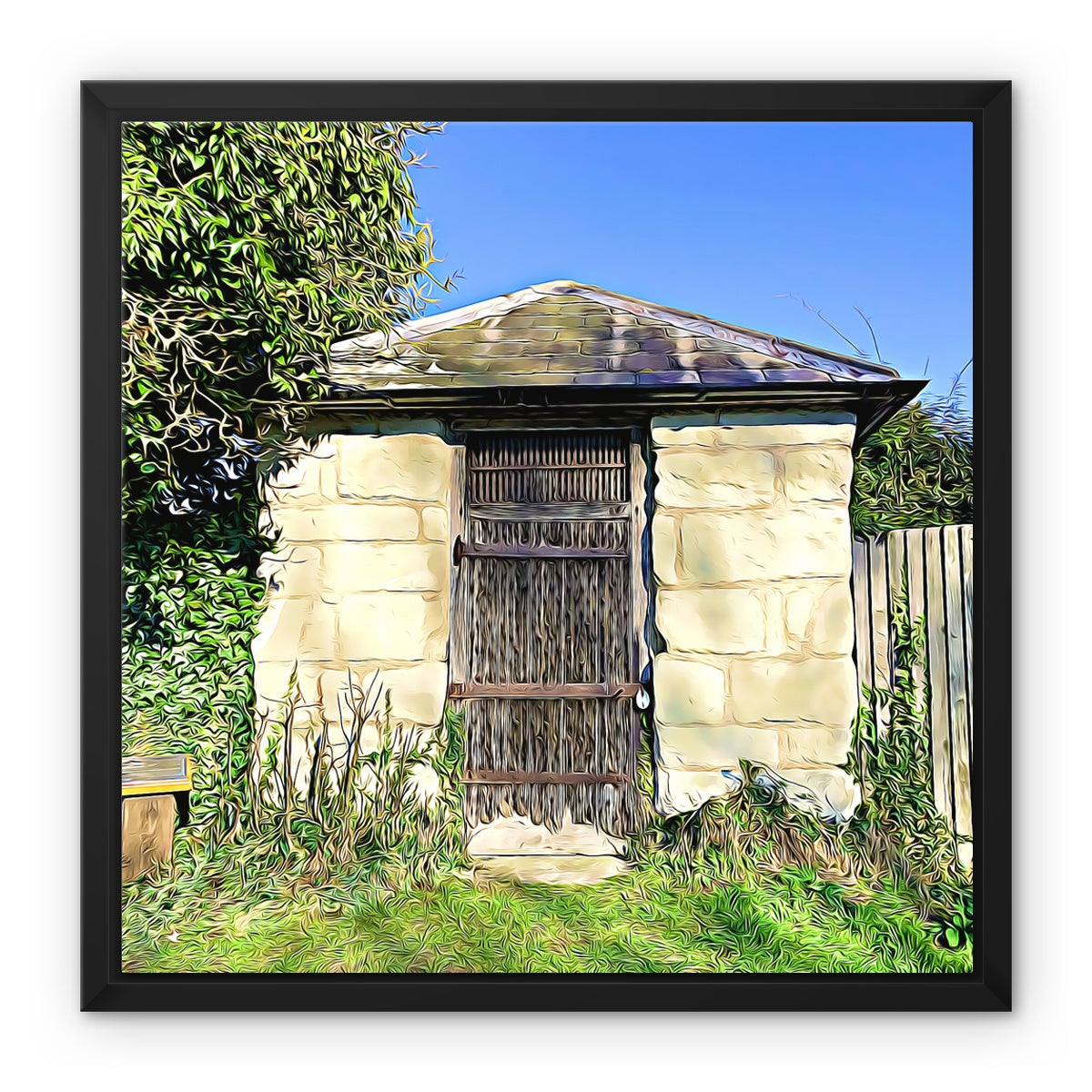 The Lock Up - Illustrated Framed Canvas