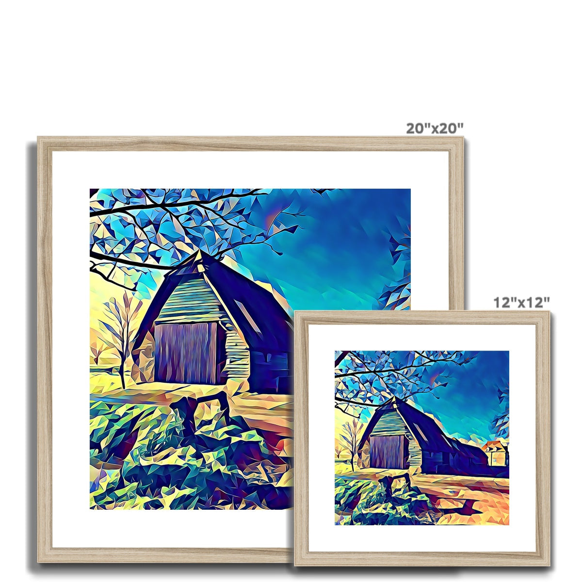 Bluegates Barn - Poly Art Framed & Mounted Print