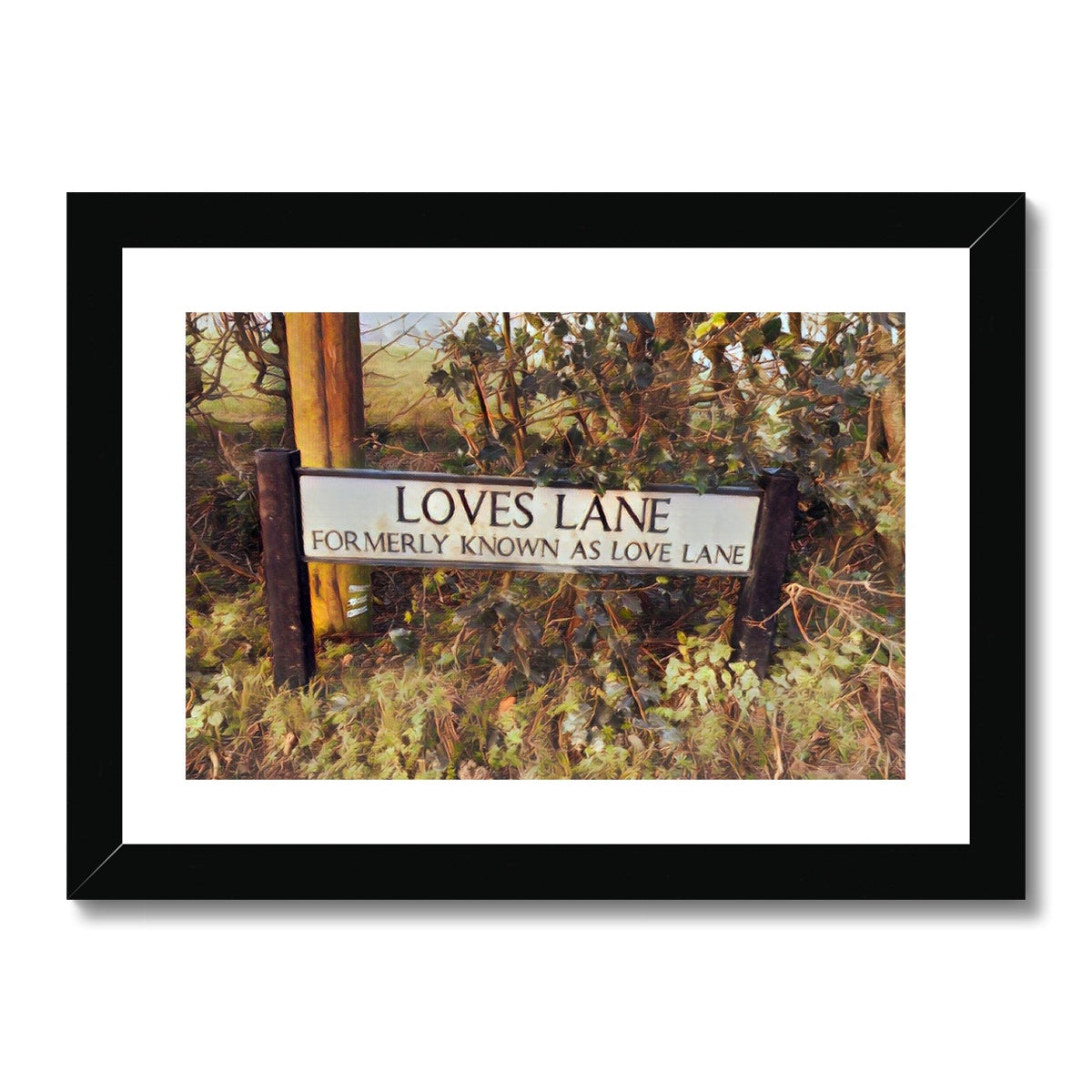 Loves Lane  -  Watercolour Framed & Mounted Print