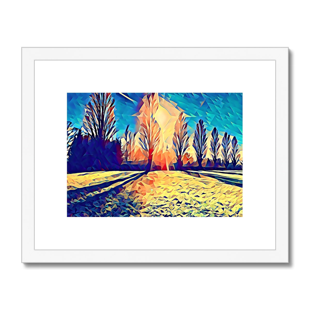 The Poplars - Poly Art Framed & Mounted Print