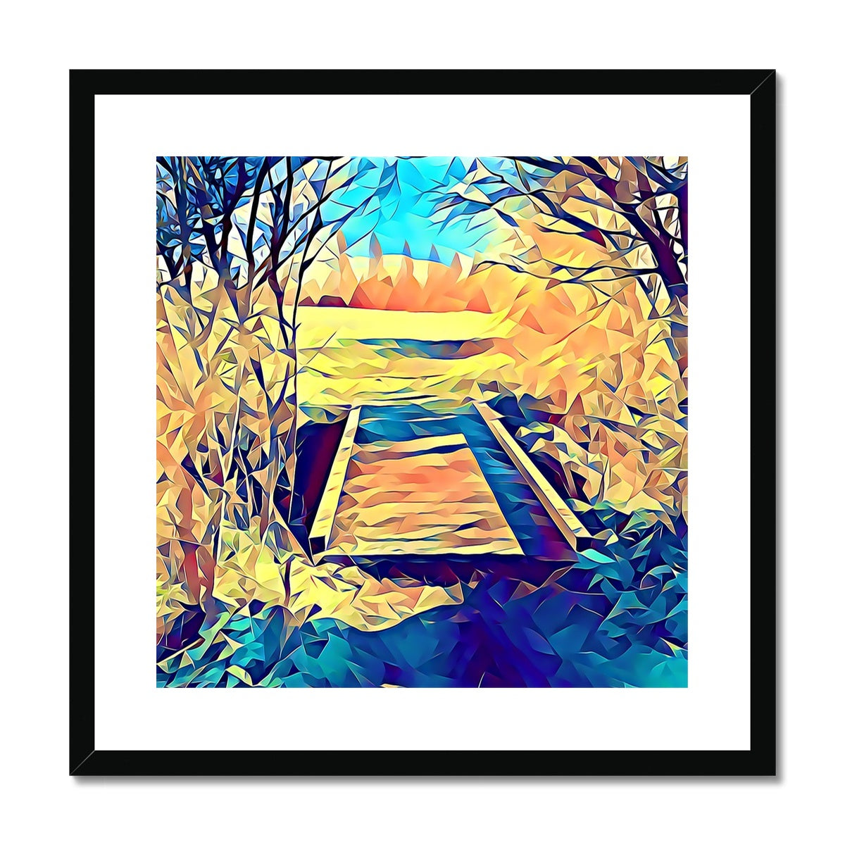 New Bridge - Poly Art Framed & Mounted Print