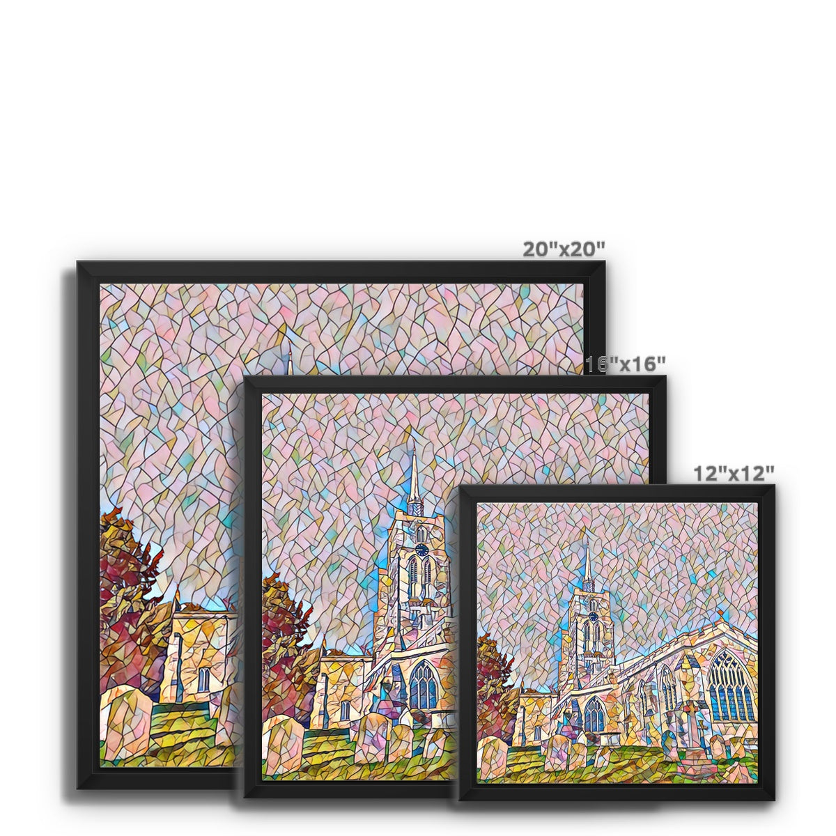 St Mary's Graveyard - Mosaic Framed Canvas