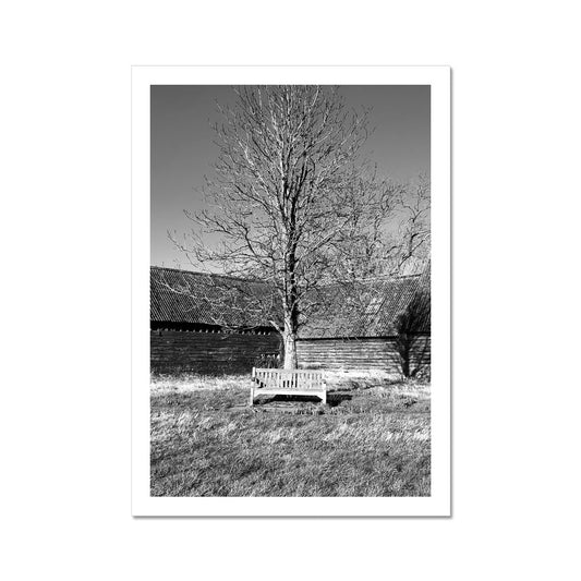 Bench at Bluegates - Black & White Fine Art Print