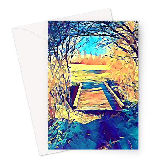 New Bridge - Poly Art Greeting Card