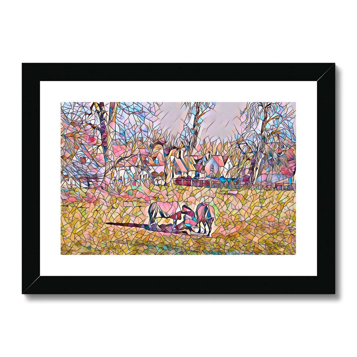 Mill Street Neighbours - Mosaic Framed & Mounted Print