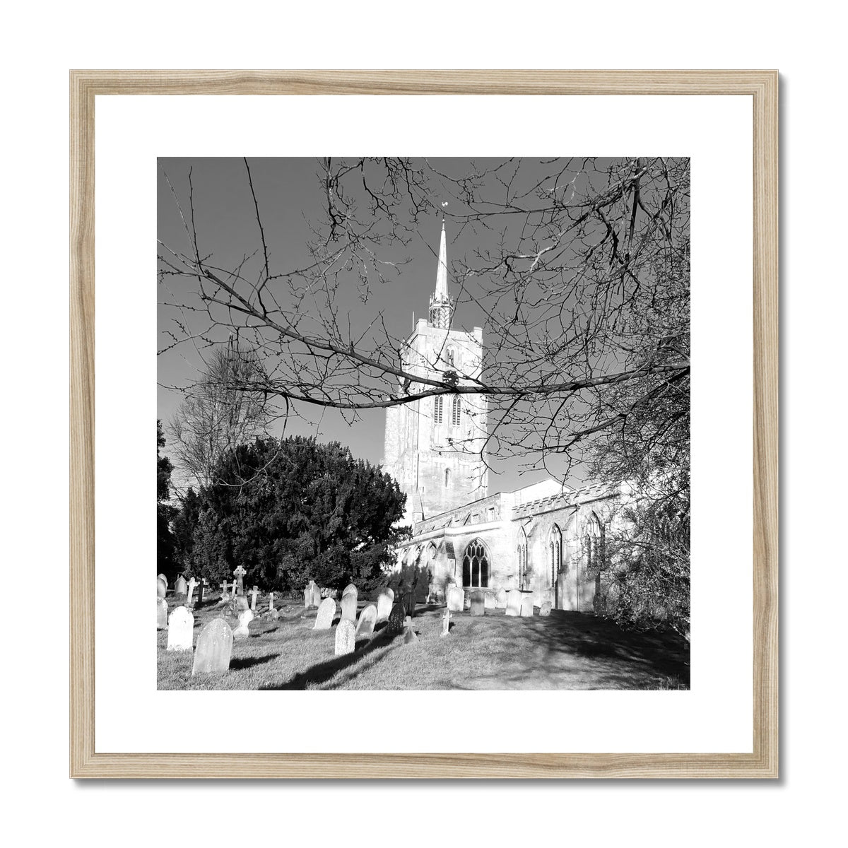 St Mary's Veiled - Black & White Framed & Mounted Print