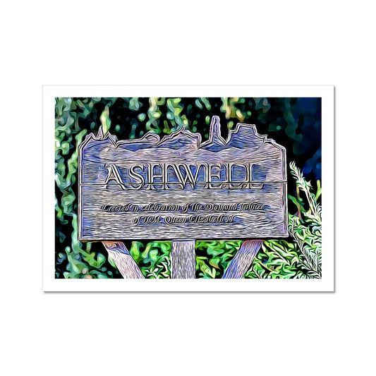 Ashwell Sign Village Green - Illustrated Fine Art Print