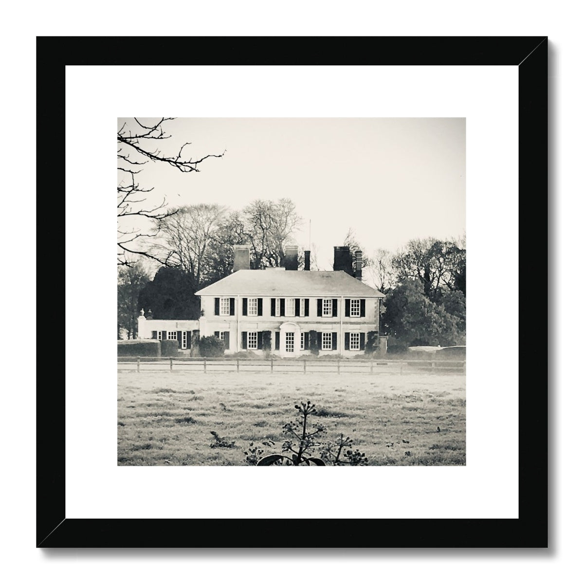 The Bury - Black & White Framed & Mounted Print