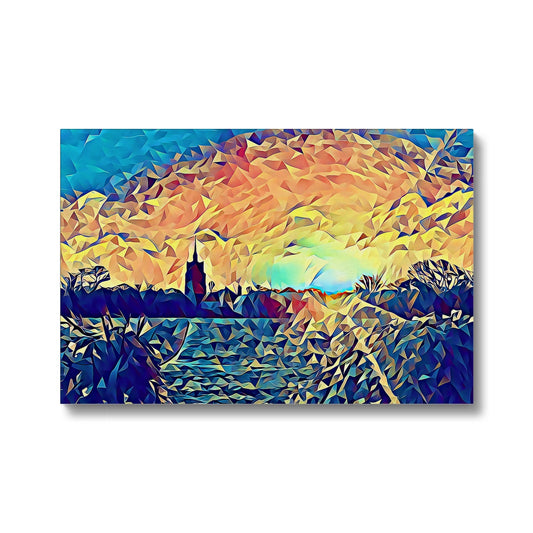 View from the Fields - Poly Art Canvas