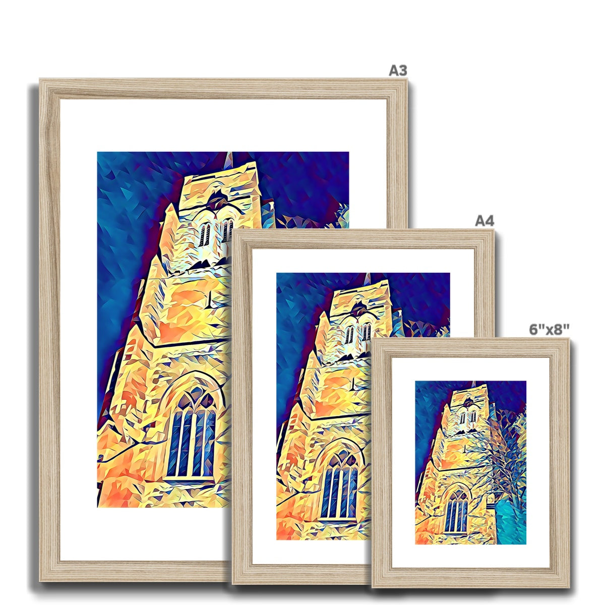 St Mary's Tower North - Poly Art Framed & Mounted Print