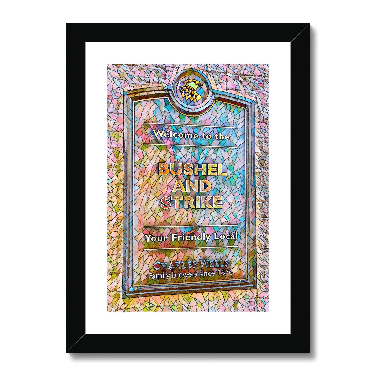 The Bushel & Strike - Mosaic Framed & Mounted Print